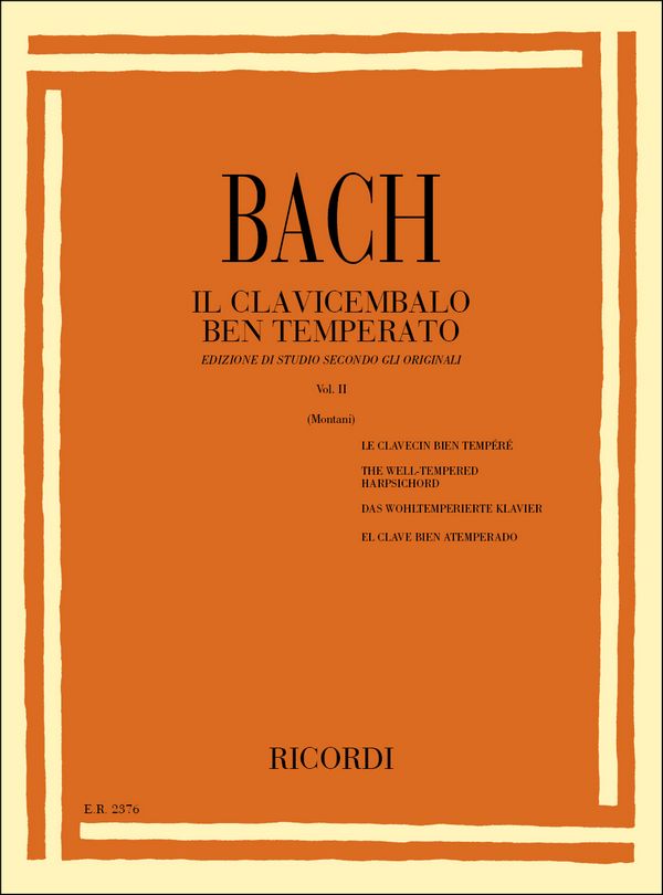 Il clavicembalo ben temperato vol.2 per&nbsp;&nbsp;pianoforte&nbsp;&nbsp;Montani, Pietro, Ed