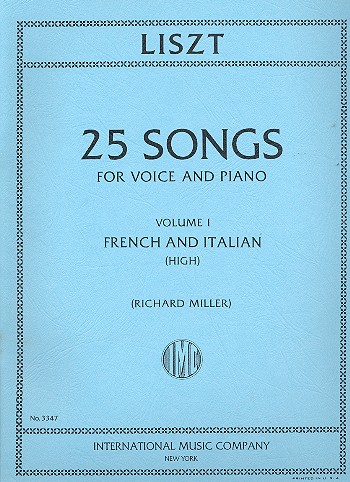 25 songs vol.1 (French and italien songs)  for high voice and piano  