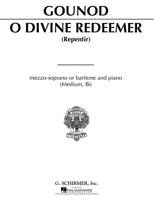 O devine Redeemer for mezzo soprano&nbsp;&nbsp;(baritone) and piano&nbsp;&nbsp;