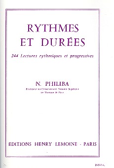 Rythmes et durees&nbsp;&nbsp;244 lectures rythmiques et&nbsp;&nbsp;progressives