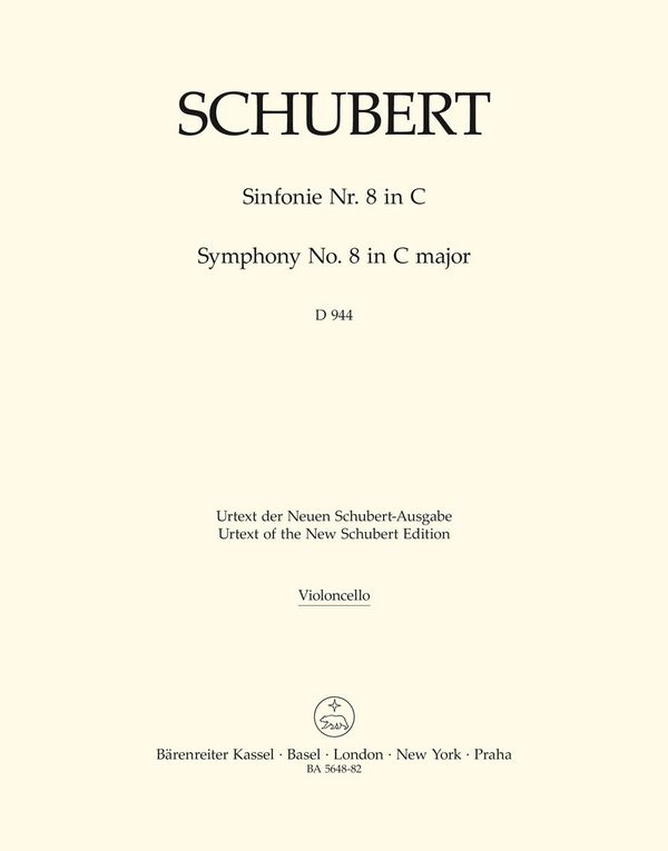 Sinfonie Nr.8 C-Dur D944 für Orchester&nbsp;&nbsp;Violoncello&nbsp;&nbsp;