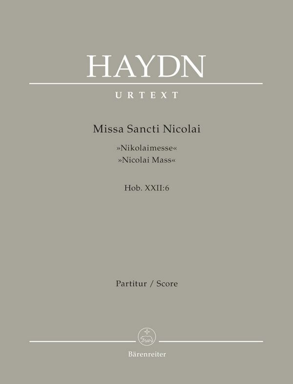 Missa Sancti Nicolai G-Dur Hob.XXII:6&nbsp;&nbsp;für Soli, Chor und Orchester&nbsp;&nbsp;Partitur