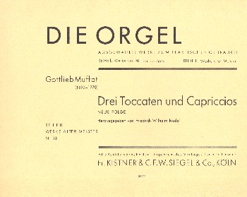 3 Toccaten und Capriccios band 2  für Orgel  