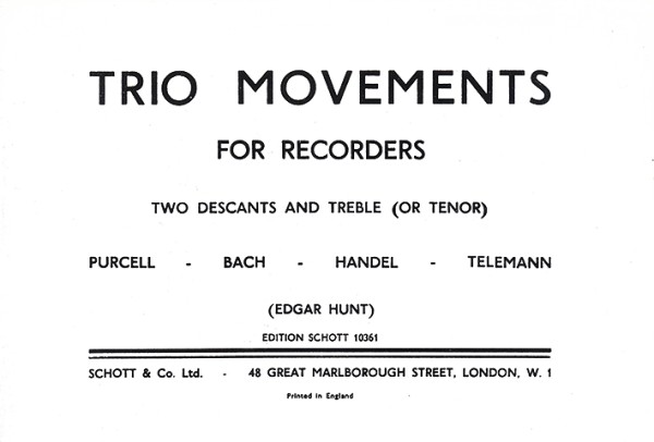 Trio movements&nbsp;&nbsp;for recorders&nbsp;&nbsp;score