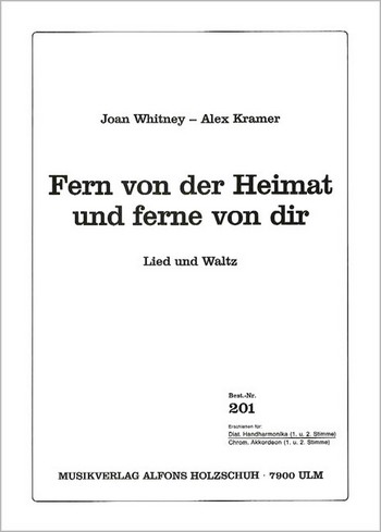 Fern von der Heimat und fern von dir  gür diatonische Handharmonika  (mit 2. Stimme)