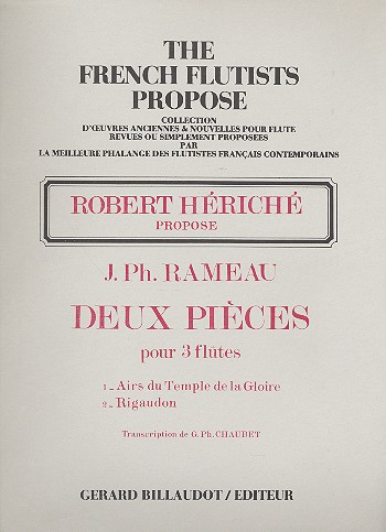 2 pièces pour 3 flûtes  partition et parties  Chaubet, G.Ph., arr.