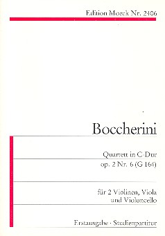 Streichquartett C-dur op.2,6 G164&nbsp;&nbsp;Studienpartitur&nbsp;&nbsp;
