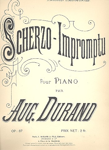 Scherzo impromptu op.87   pour piano  