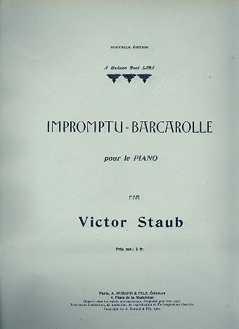 Impromptu barcarolle &nbsp;&nbsp;pour piano&nbsp;&nbsp;