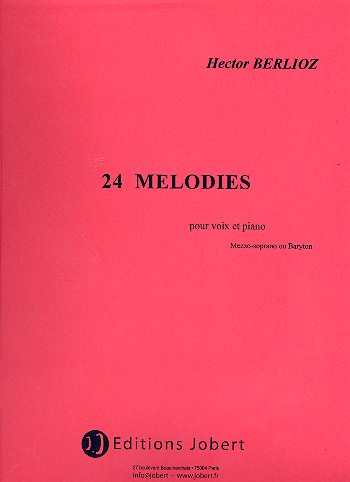 24 melodies  pour voix et piano (mezzo-soprano ou baryton)  