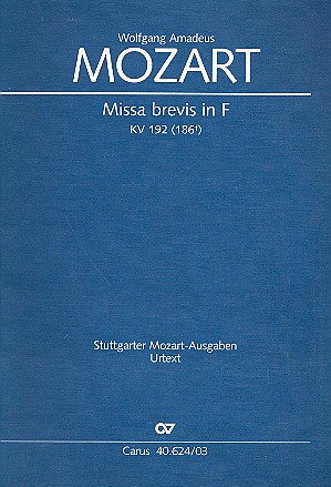 Missa brevis F-Dur KV192&nbsp;&nbsp;für Soli, Chor, 2 Violinen und BC&nbsp;&nbsp;Klavierauszug