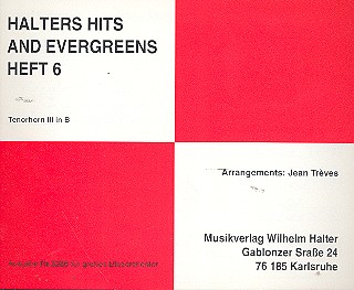 Halters Hits and Evergreens Band 6&nbsp;&nbsp;für Blasorchester&nbsp;&nbsp;Tenorhorn 3