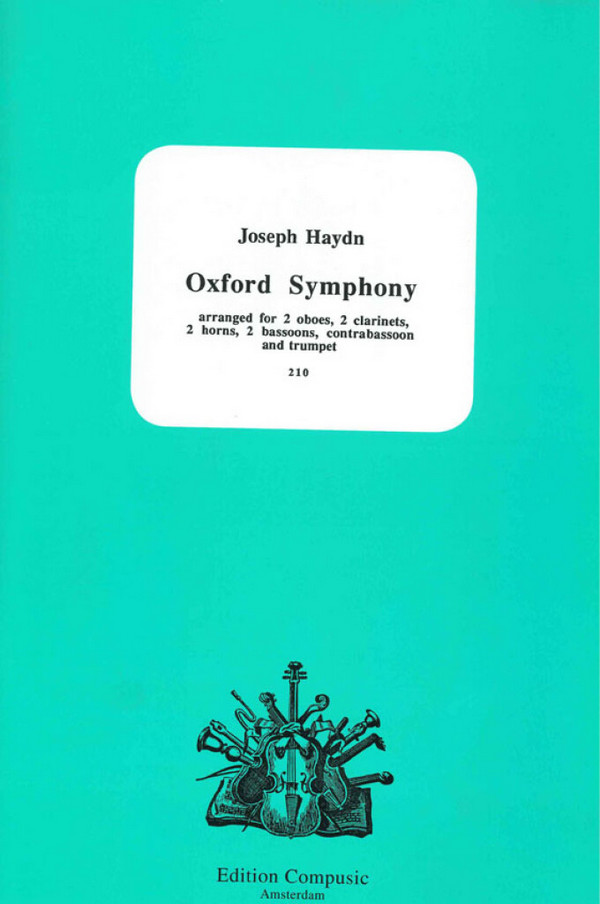 Oxford symphony for&nbsp;&nbsp;2 oboes, 2 clarinets, 2 horns,&nbsp;&nbsp;2 bassoons, contrabassoon, trumpet, score+parts