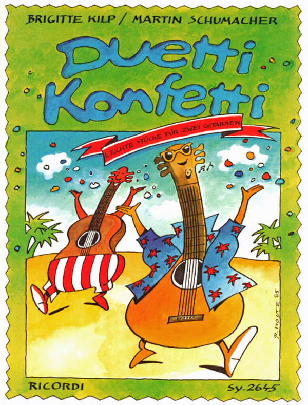 Duetti Konfetti leichte Stücke  für 2 Gitarren  Spielpartitur
