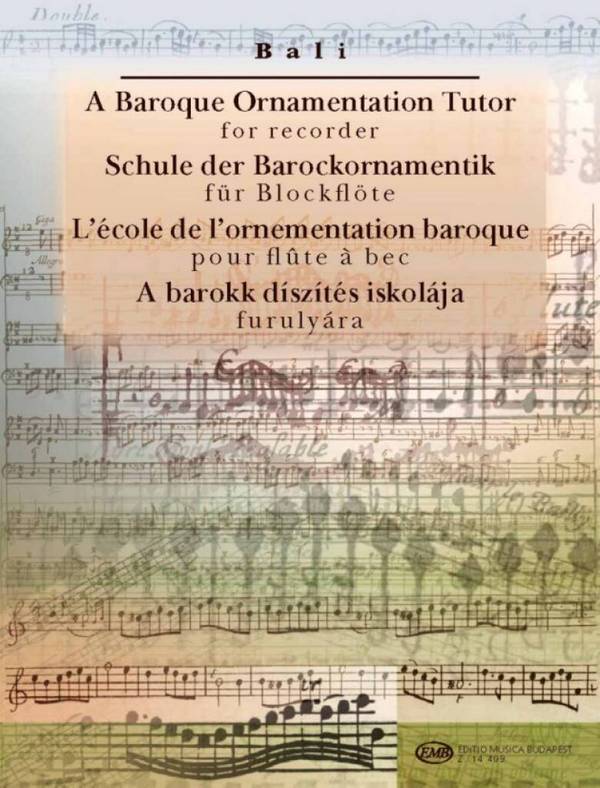 Schule der Barockornamentik&nbsp;&nbsp;für Blockflöte&nbsp;&nbsp;