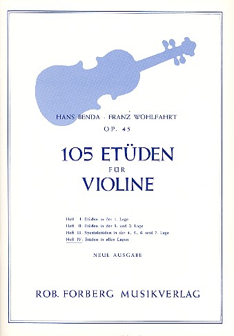 105 Etüden op.45 Band 4 (Nr.90-105)  für Violine (alle Lagen)  