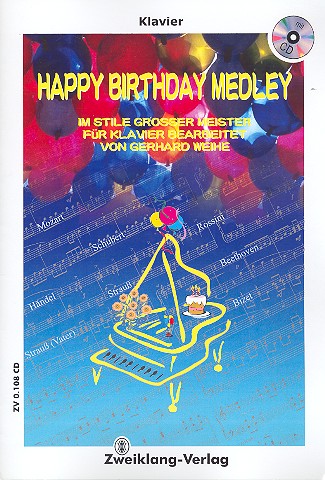 Happy Birthday Medley (+CD)  für Klavier  