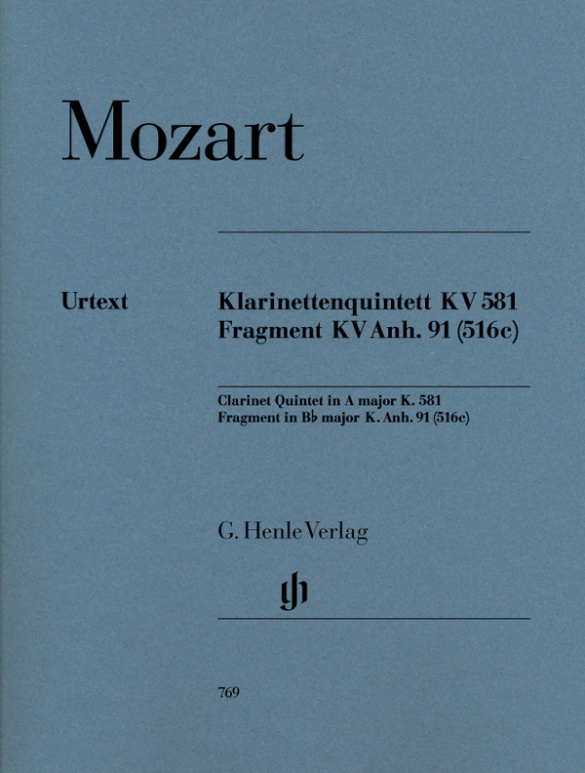 Quintett A-Dur KV581 und Fragment B-Dur KVAnh.91