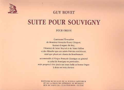 Suite pour Souvigny&nbsp;&nbsp;pour orgue&nbsp;&nbsp;