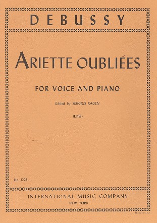 Ariettes oubliées  for low voice and piano  