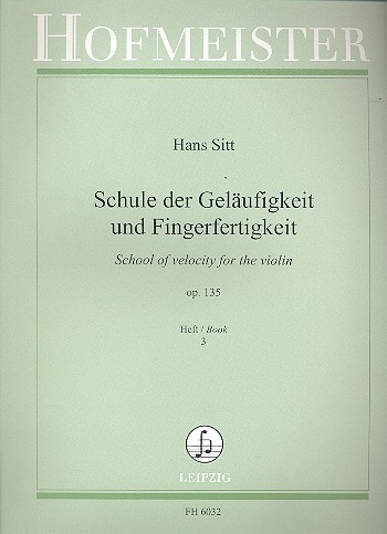 Schule der Geläufigkeit und&nbsp;&nbsp;Fingerfertigkeit op.135 Band 3&nbsp;&nbsp;für Violine