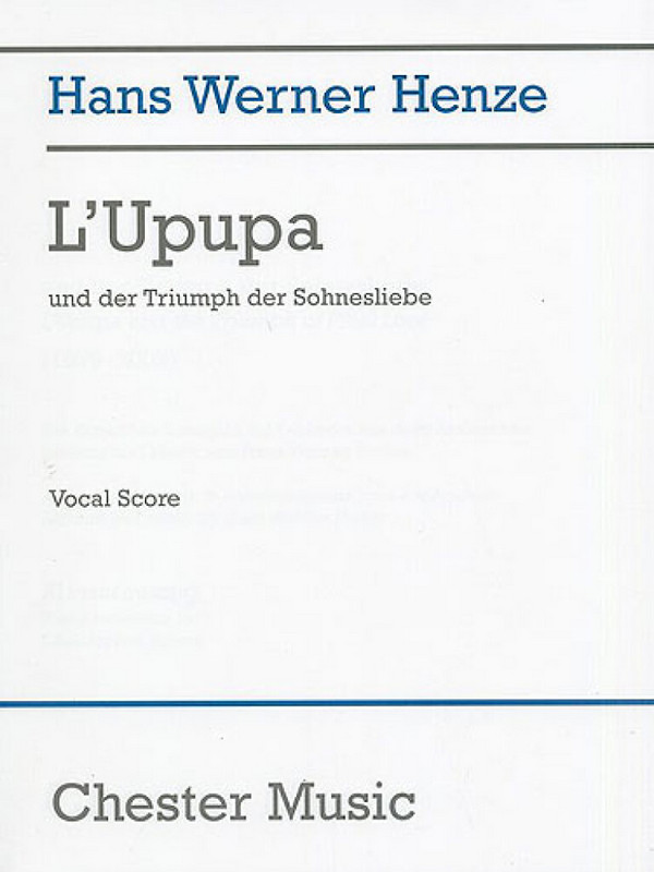 L'Upupa und der Triumph der&nbsp;&nbsp;Sohnesliebe&nbsp;&nbsp;Klavierauszug (dt)