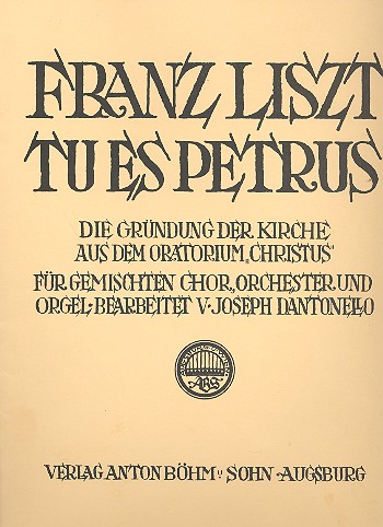 Tu es Petrus &nbsp;&nbsp;für gem Chor, Orchester und Orgel&nbsp;&nbsp;Klavierauszug