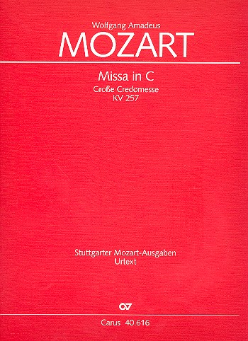 Missa C-Dur KV257 für Soli, gem Chor,&nbsp;&nbsp;Instrumente und BC,  Partitur&nbsp;&nbsp;Grosse Credomesse