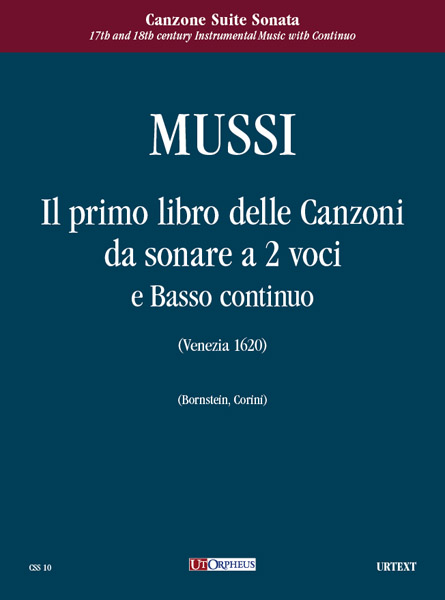 Il primo libro delle  canzoni da sonare a 2 voci  per 2 strumenti (canto e basso) e bc, partitura+parti