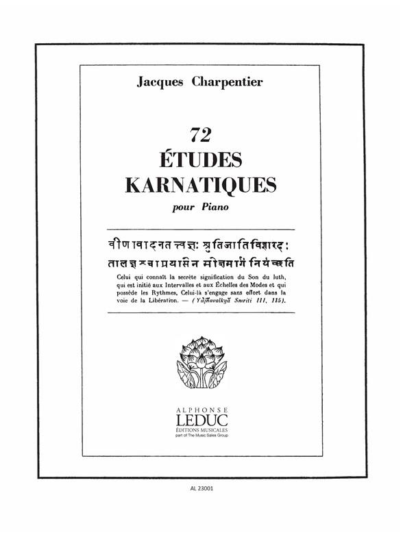 72 etudes karnatiques vol.2&nbsp;&nbsp;(nos.7-12) pour piano&nbsp;&nbsp;