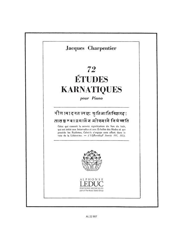 72 etudes karnatiques vol.3&nbsp;&nbsp;(nos.13-18) pour piano&nbsp;&nbsp;