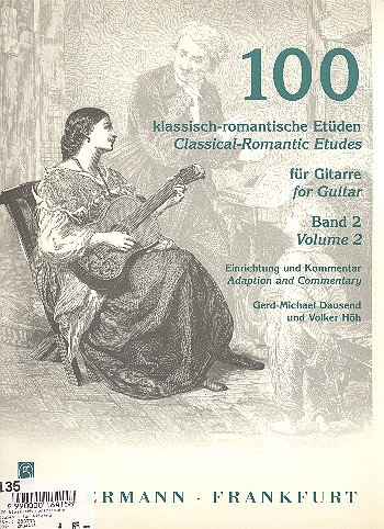 100 klassisch-romantische Etüden  für Gitarre  3 Bände komplett