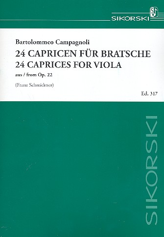24 Capricen op.22  für Viola  