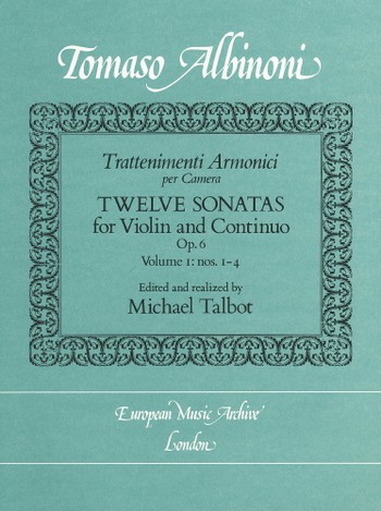 12 sonatas vol.1 op.6 nos.1-4  for violin and continuo  
