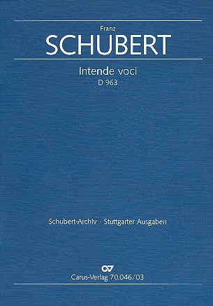 Intendi voci D963 Arie für Tenor,&nbsp;&nbsp;Chor und Orchester&nbsp;&nbsp;Klavierauszug