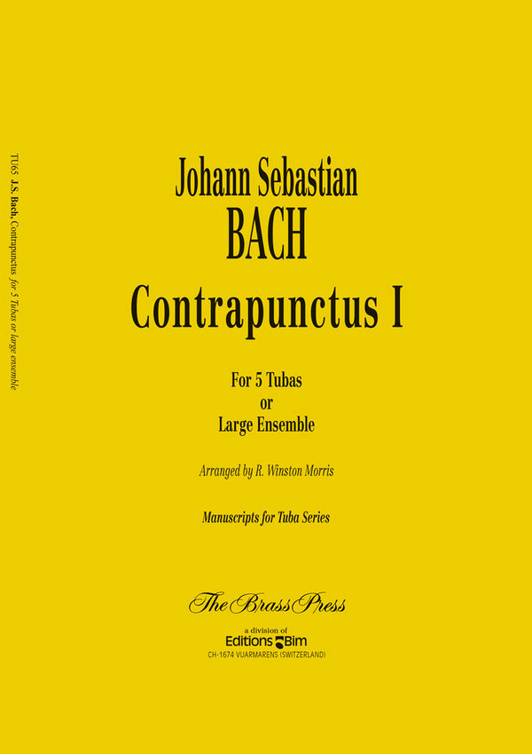 Contrapunctus 1 for&nbsp;&nbsp;5 tubas or large ensemble,&nbsp;&nbsp;score+parts