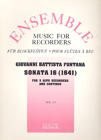 Sonata no.16 for  3 alto recorders and bc  parts