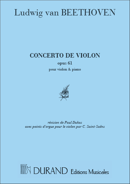 Concerto op.61 pour violon&nbsp;&nbsp;et piano&nbsp;&nbsp;