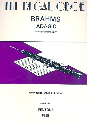 Adagio from violin concert op.77  for oboe and piano  Lanning, Jerry,  arr.