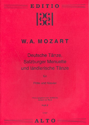 Deutsche Tänze, Salzburger Menuette und&nbsp;&nbsp;ländlerische Tänze Band 2 für Flöte und Klavier&nbsp;&nbsp;