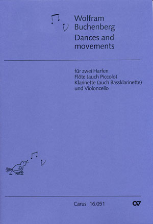 Dances and movements für 2 Harfen, Flöte (Piccolo),&nbsp;&nbsp;Klarinette (Bassklarinette) und Violoncello&nbsp;&nbsp;Partitur