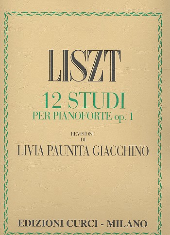 12 Studien op.1 für  Klavier  Giacchino, L. M., Bearb.