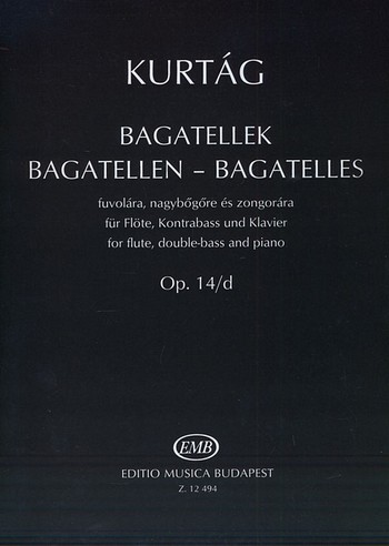 Bagatellen op.14/d für Flöte, Kontrabass  und Klavier  Partitur