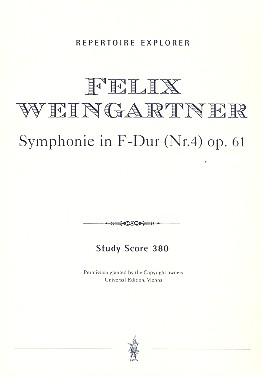 Symphonie F-Dur op.61,4  für Orchester  Studienpartitur