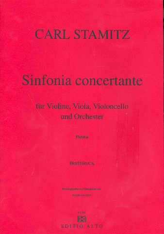 Sinfonia concertante für Violine,&nbsp;&nbsp;Viola, Violoncello und Orchester&nbsp;&nbsp;Partitur