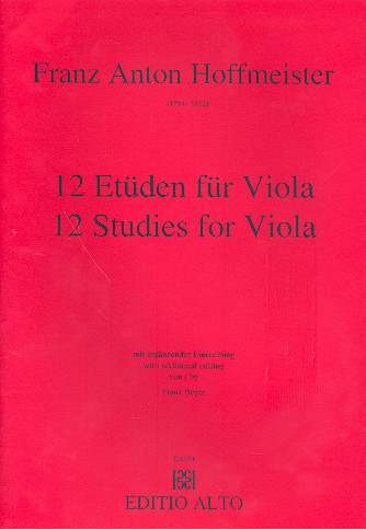 12 Etüden  für Viola  mit ergänzenden Einrichtungen