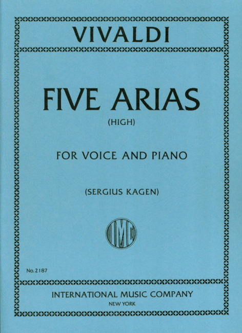 5 arias  for high voice and piano  