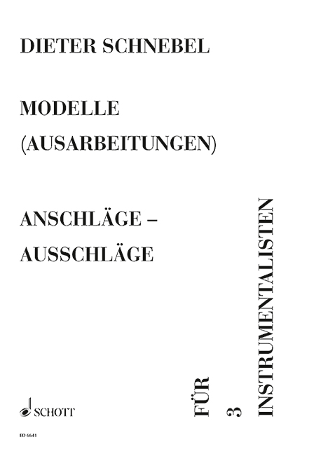 anschläge - ausschläge  für Flöte, Violoncello und Cembalo  Spielpartitur