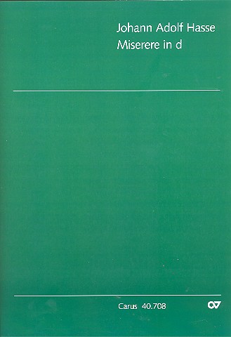 Miserere d-Moll für Soli (SSAA),&nbsp;&nbsp;Frauenchor, 2 Violinen, Viola&nbsp;&nbsp;und Bc,  Partitur