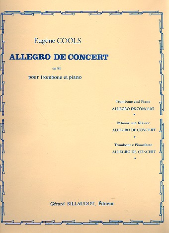 Allegro de concert op.81&nbsp;&nbsp;pour trombone et piano&nbsp;&nbsp;
